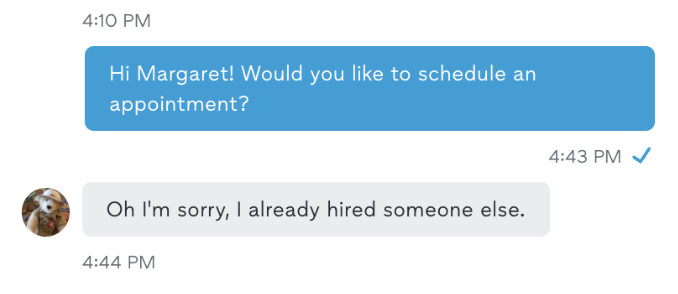 I already booked someone else